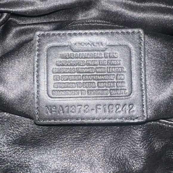 Coach Ashley Satchel Bag in Signature Black & Gray- EUC - Picture 10 of 13